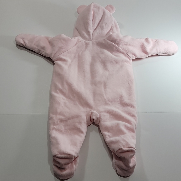 Old Navy Fleece Bear Snow Suit Pink 0-3 Months - Picture 9 of 10